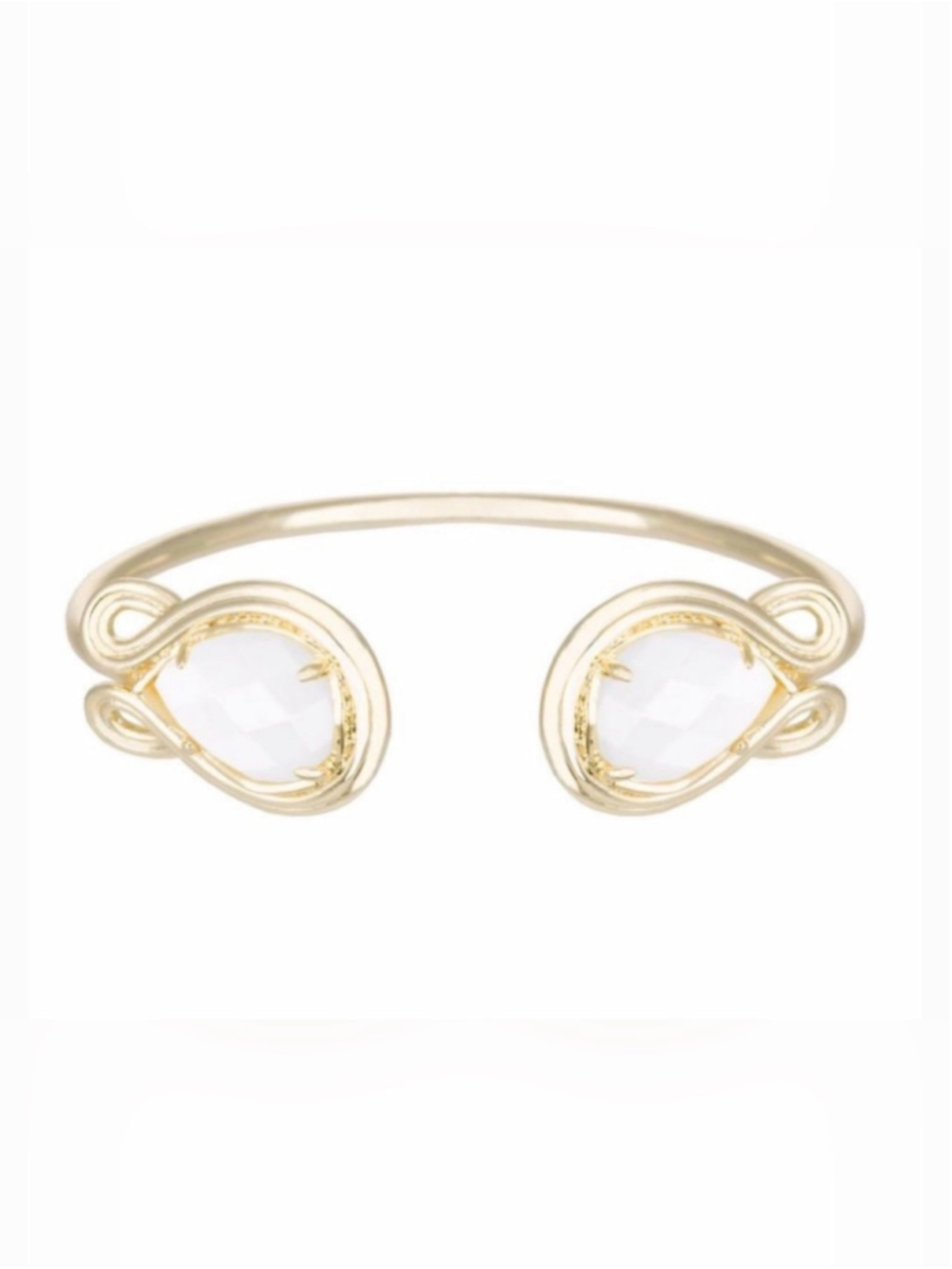 NWT Kendra Scott Andy Cuff Bracelet in White